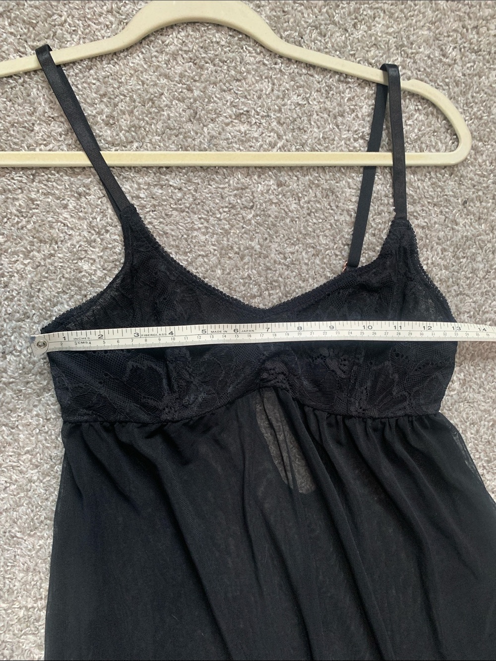 RACHEL Rachel Roy Black Lace & Mesh Chemise - Picture 8 of 8